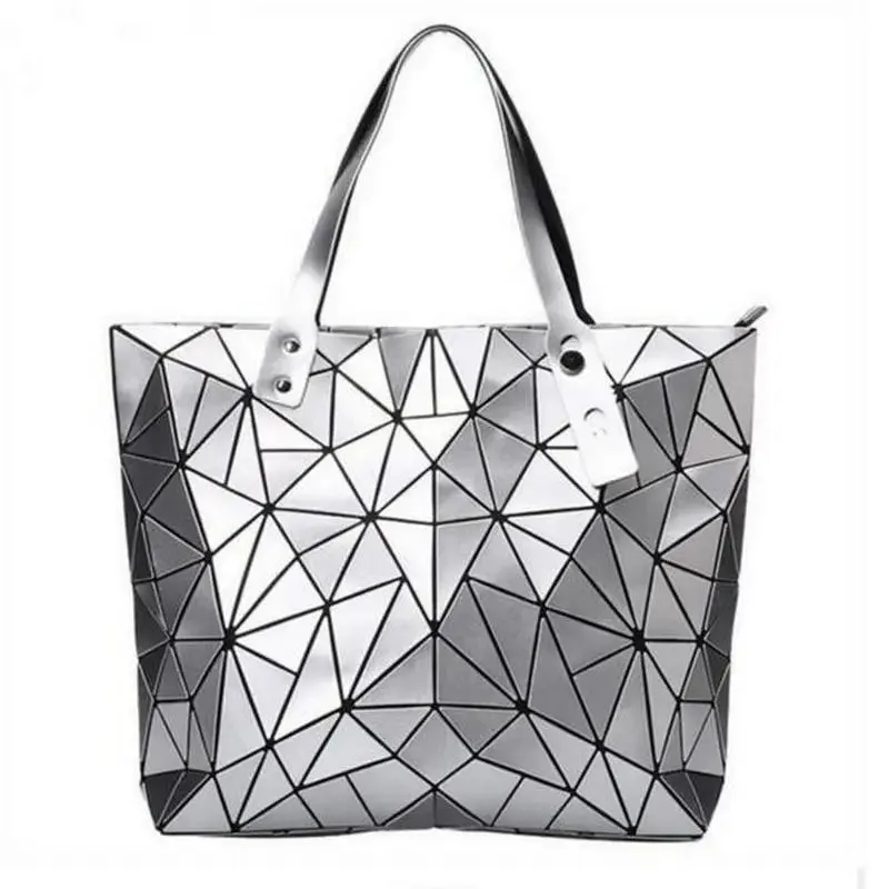 New Gold Handbags for Women: Summer Large Tote Bag, Ladies Geometric Messenger Shoulder Bag, Beach Luxury Designer in Silver.