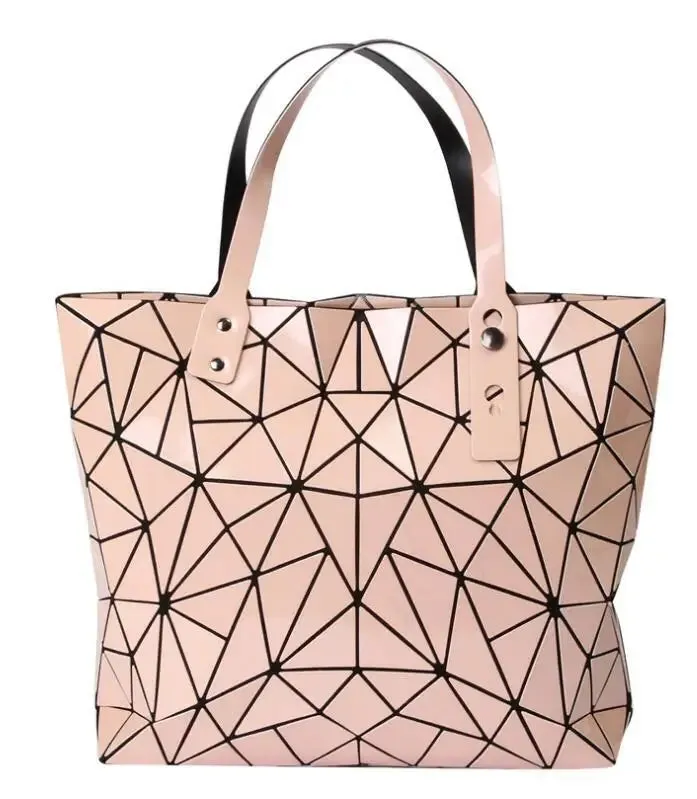 New Gold Handbags for Women: Summer Large Tote Bag, Ladies Geometric Messenger Shoulder Bag, Beach Luxury Designer in Silver.