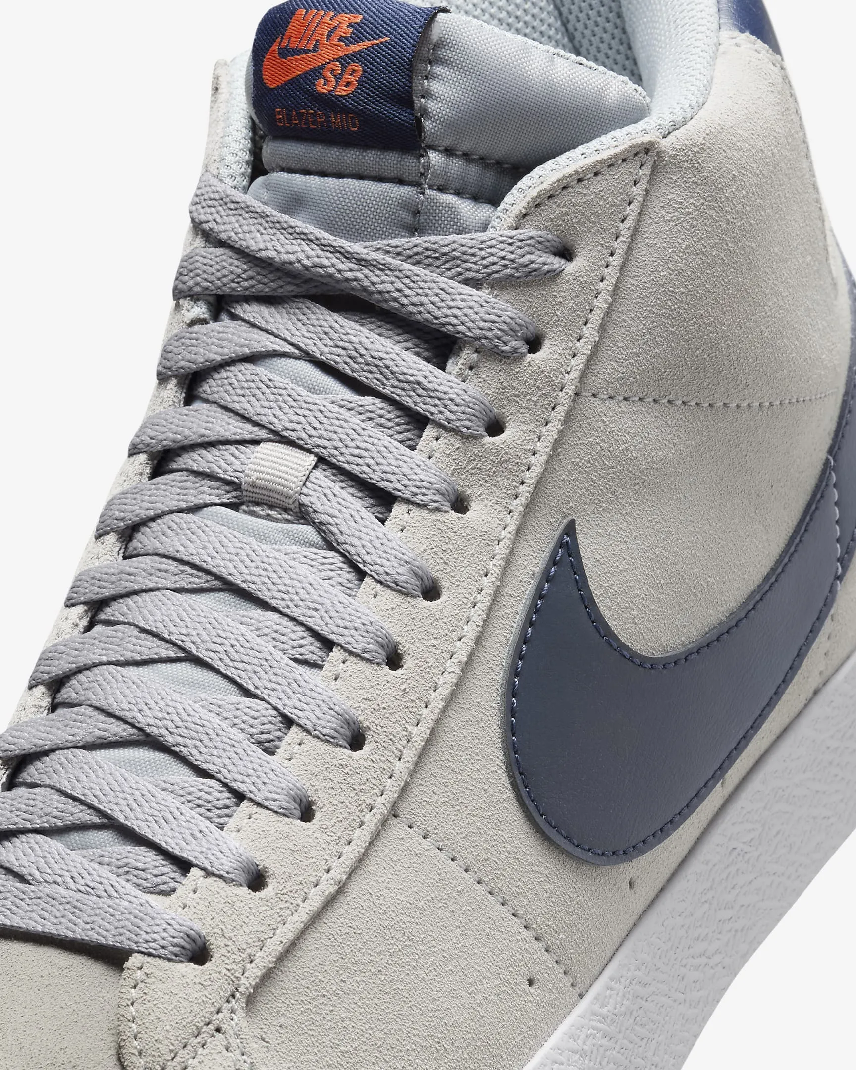 Nike SB Zoom Blazer Mid Skate Shoes - Wolf Grey/Cosmic Clay/White/Midnight Navy