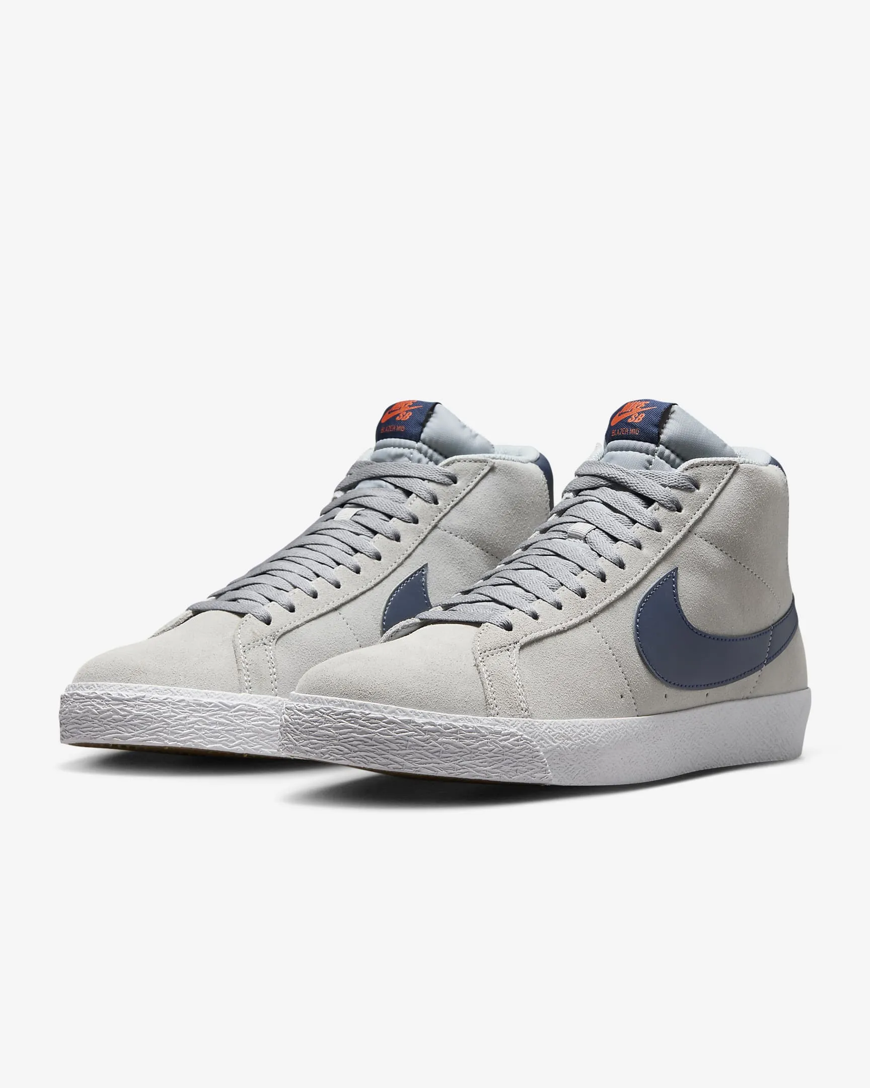 Nike SB Zoom Blazer Mid Skate Shoes - Wolf Grey/Cosmic Clay/White/Midnight Navy