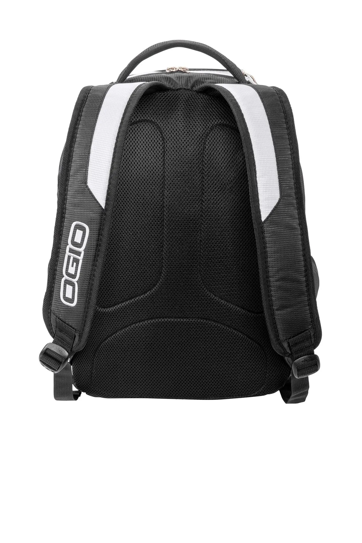 OGIO Bullion Customzied Backpacks, White/Black/Silver