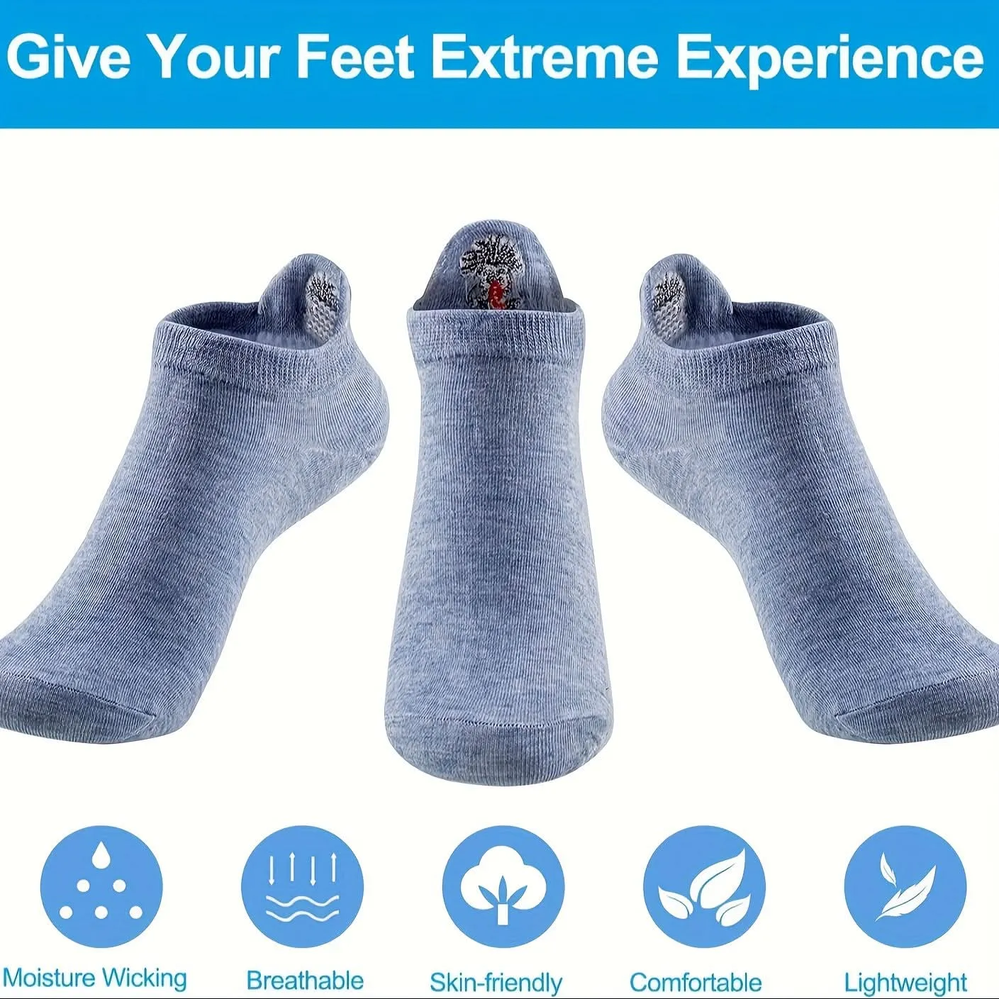 Pack of 10 Pairs Women's Embroidered Ankle Socks – Cute & Comfy