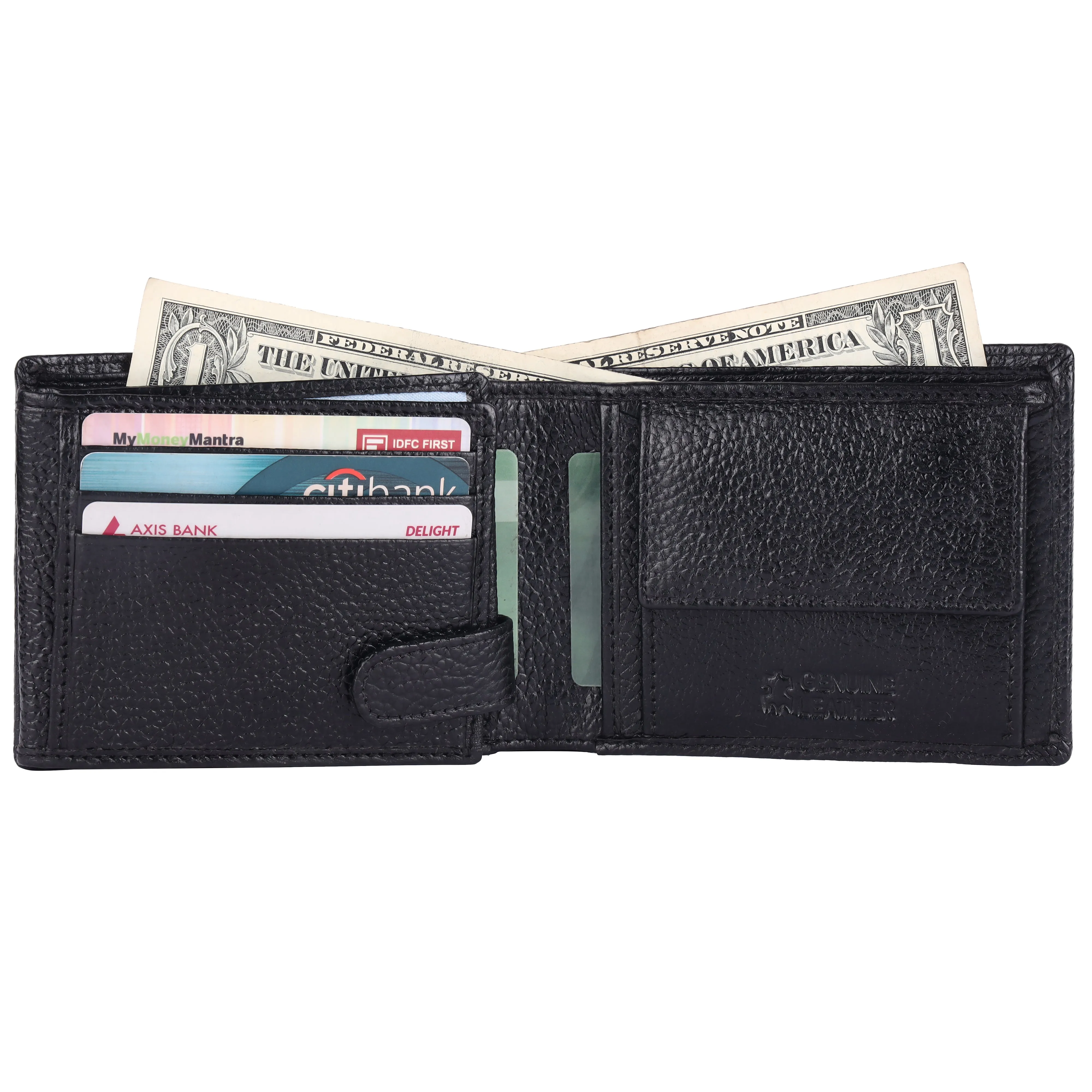 Pebble Texture 16 Card Billfold Coin Pocket Wallet #1013C
