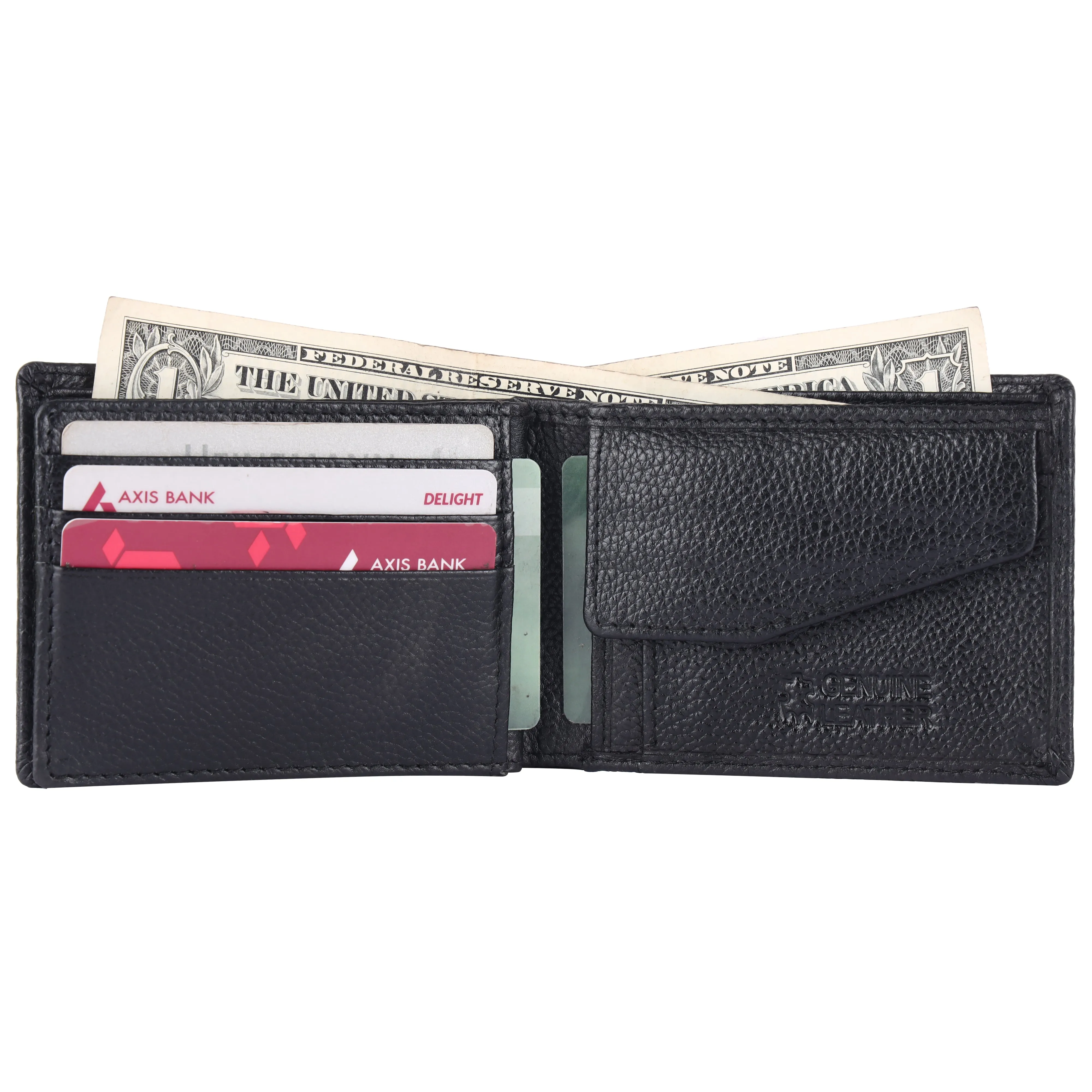 Pebble Texture 9 Card Billfold Coin Pocket Wallet #1074C