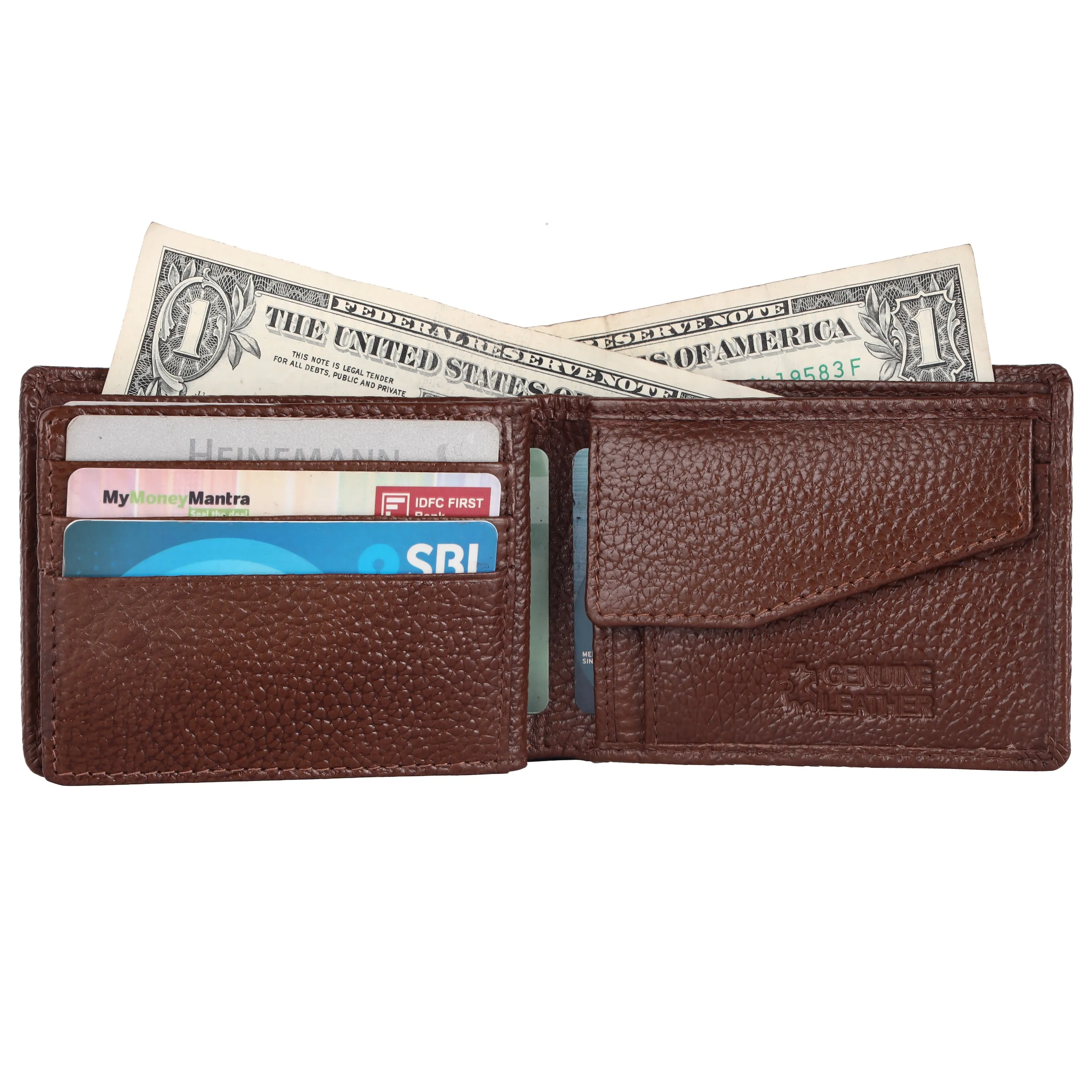 Pebble Texture 9 Card Billfold Coin Pocket Wallet #1074C