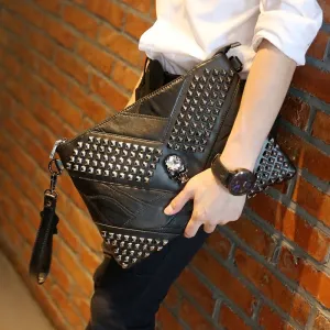 Rivets & Skull Shoulder Bag