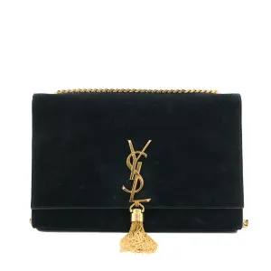 Saint Laurent Kate Black Suede Bag