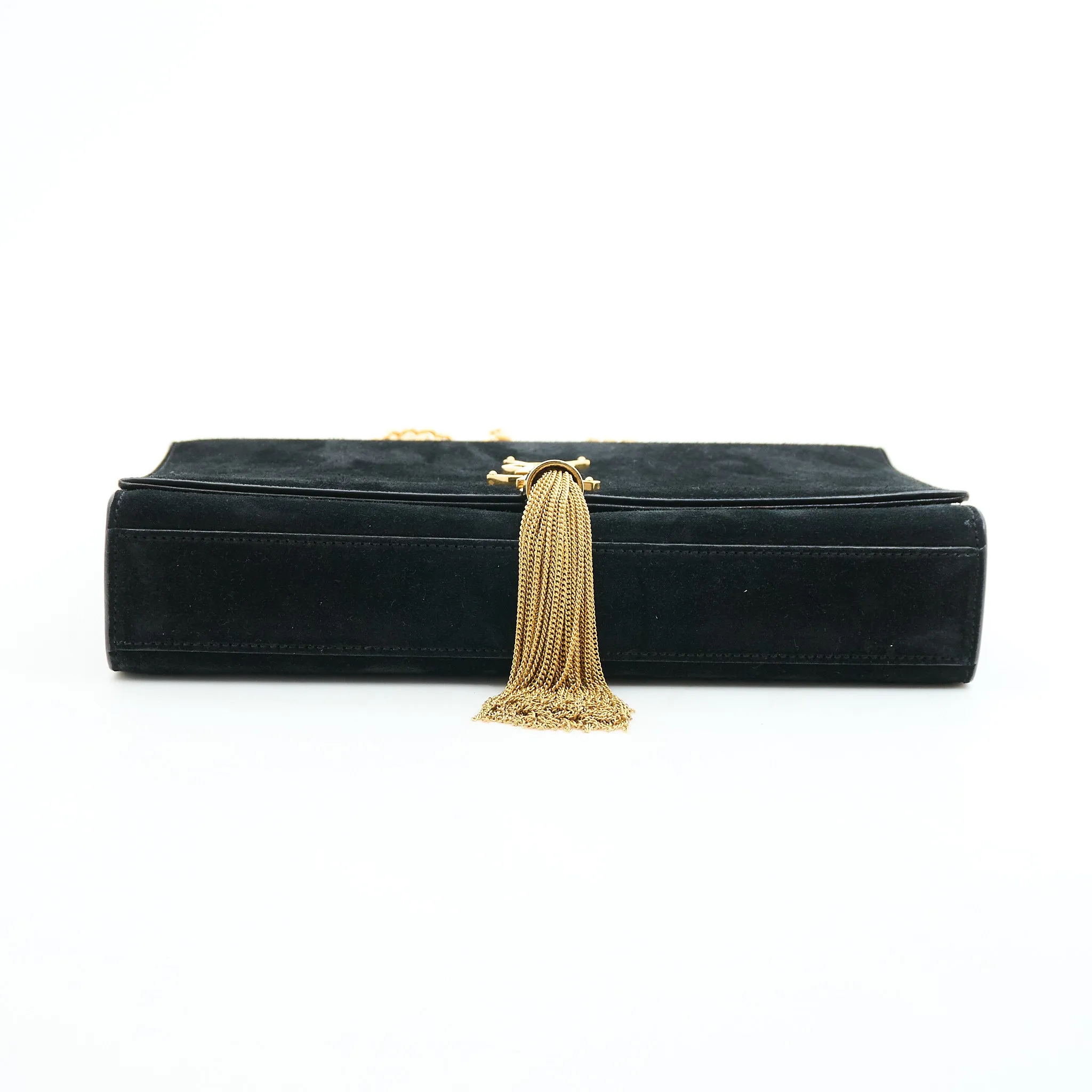 Saint Laurent Kate Black Suede Bag