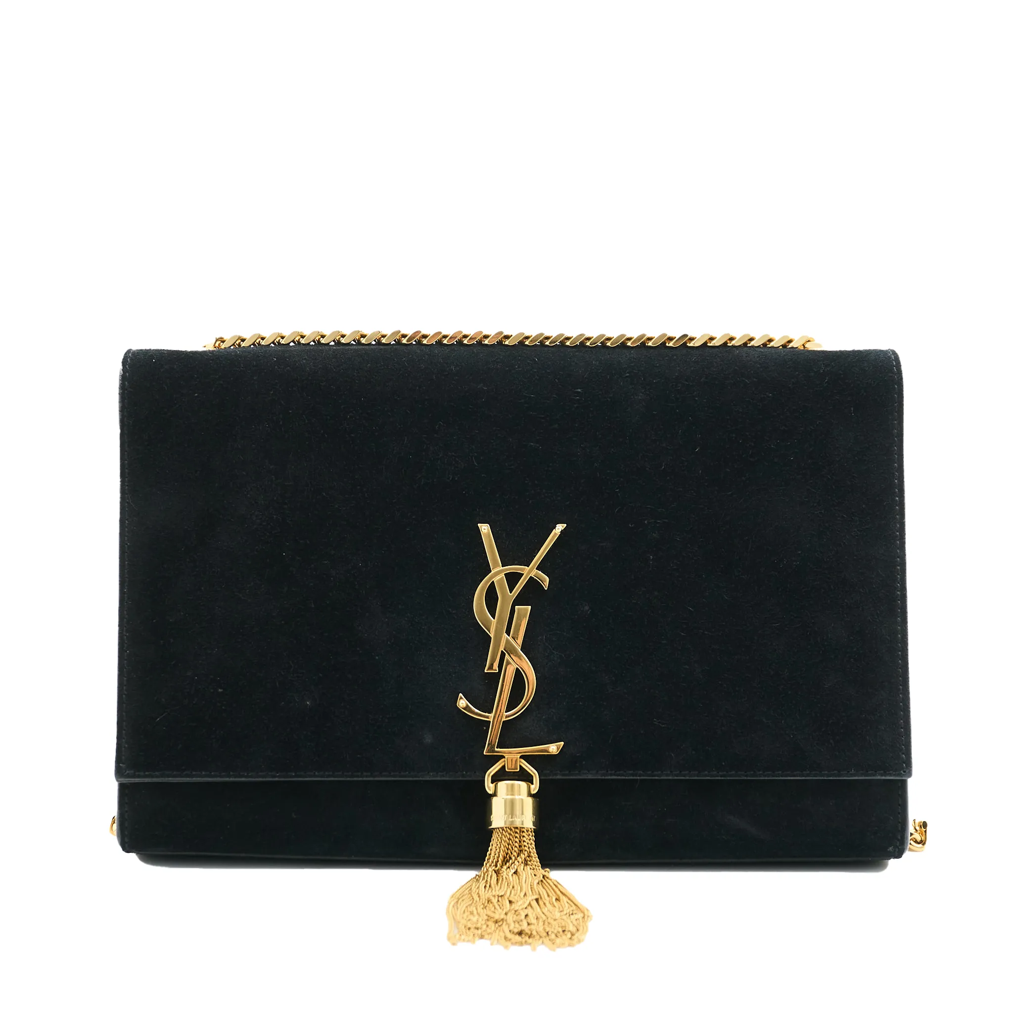 Saint Laurent Kate Black Suede Bag