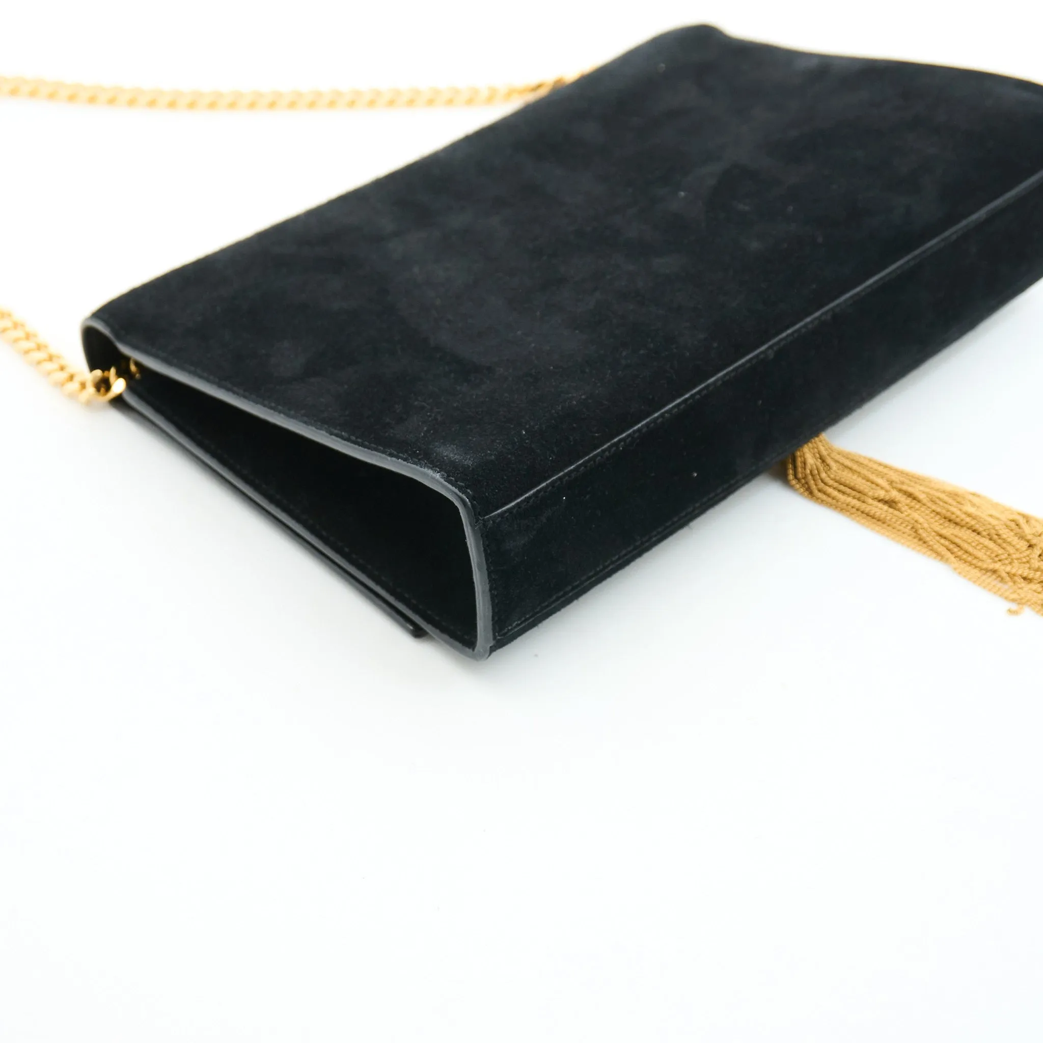 Saint Laurent Kate Black Suede Bag