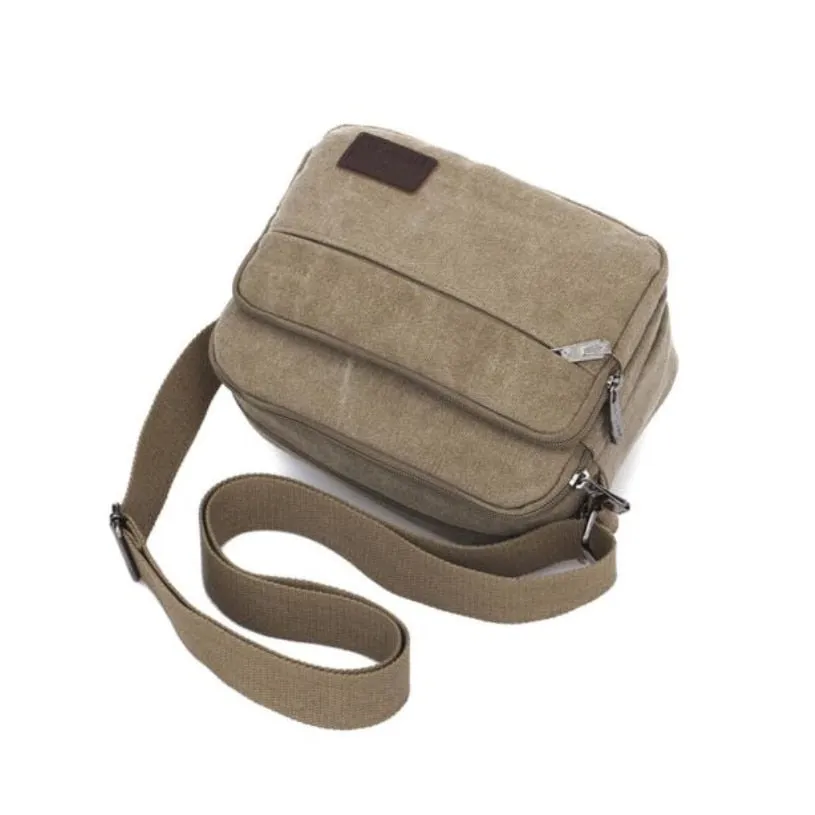 Sidiou Group Canvas Bags  Men Travel Bag Canvas Messenger Bag Small  Shoulder Bags Vintage Briefcase
