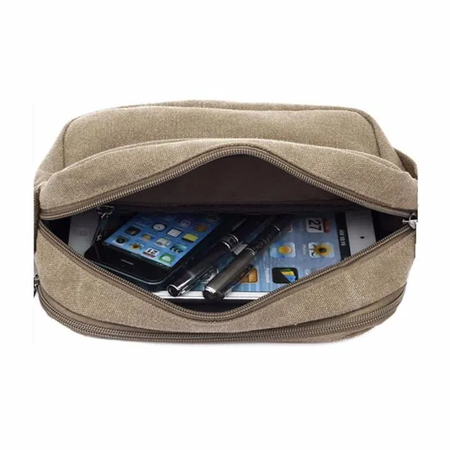Sidiou Group Canvas Bags  Men Travel Bag Canvas Messenger Bag Small  Shoulder Bags Vintage Briefcase