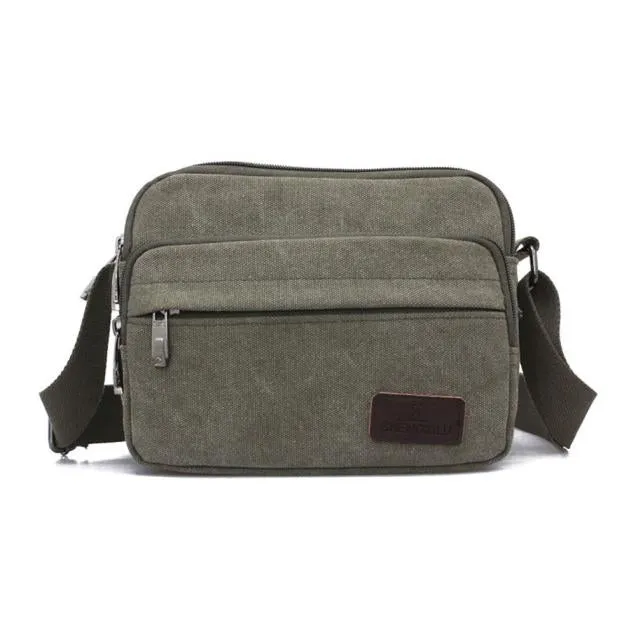 Sidiou Group Canvas Bags  Men Travel Bag Canvas Messenger Bag Small  Shoulder Bags Vintage Briefcase