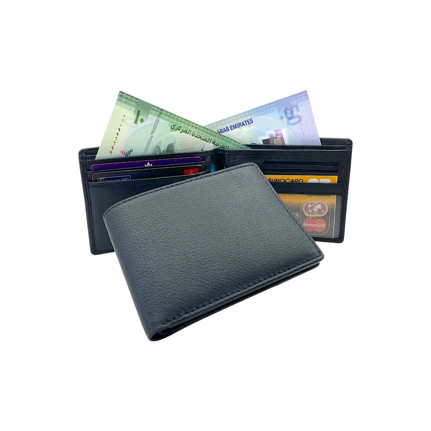 Smooth Top Grain Billfold Wallet # 1250 ZIP PKT