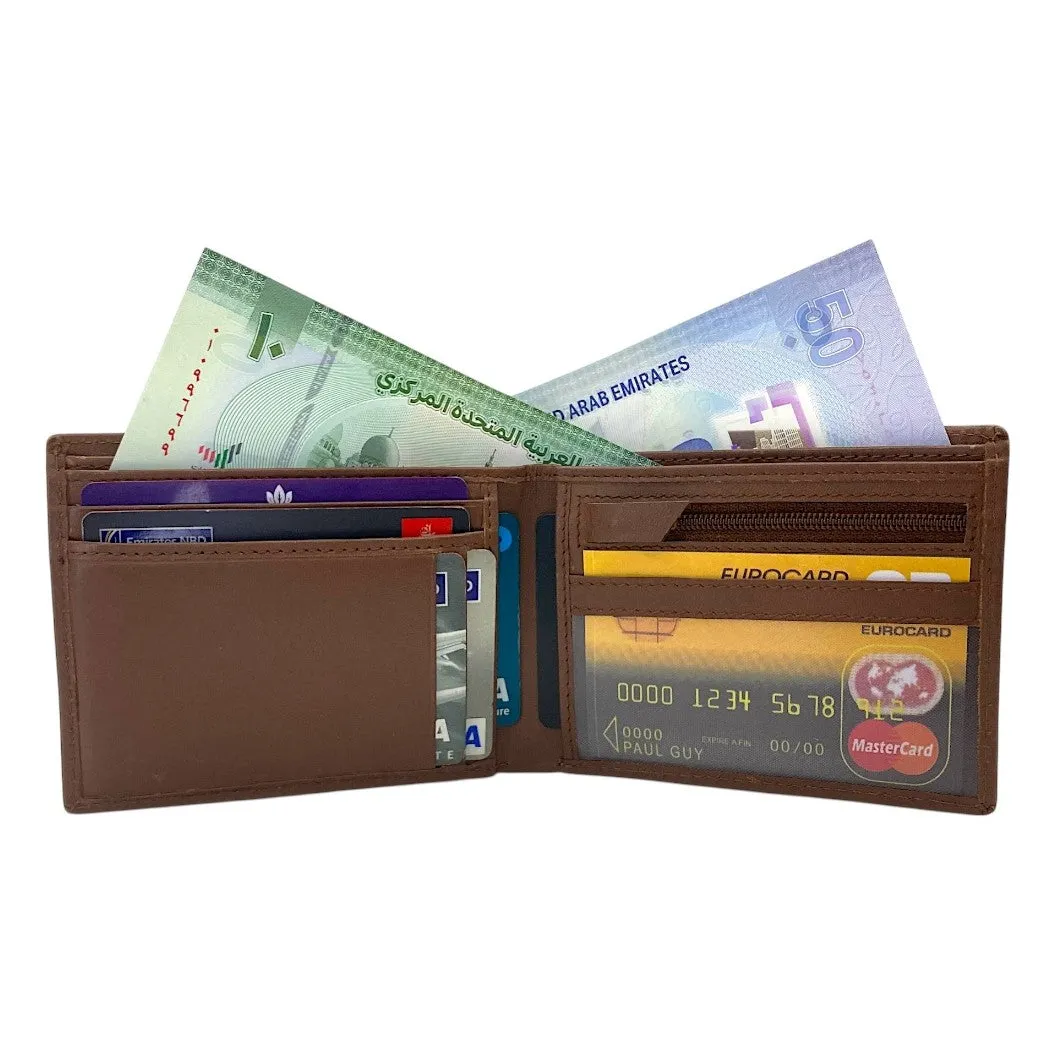 Smooth Top Grain Billfold Wallet # 1250 ZIP PKT