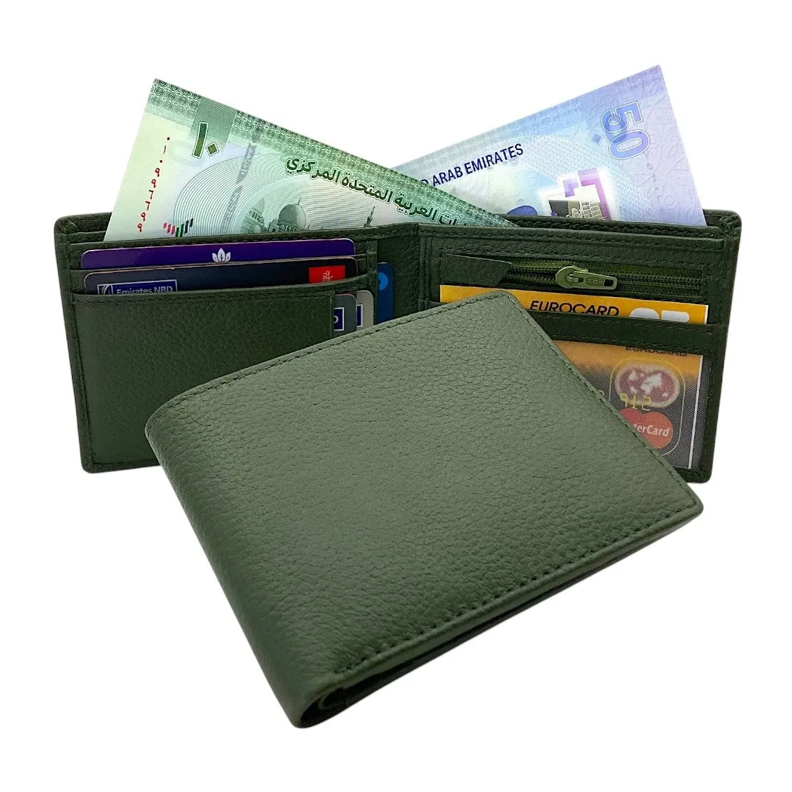 Smooth Top Grain Billfold Wallet # 1250 ZIP PKT