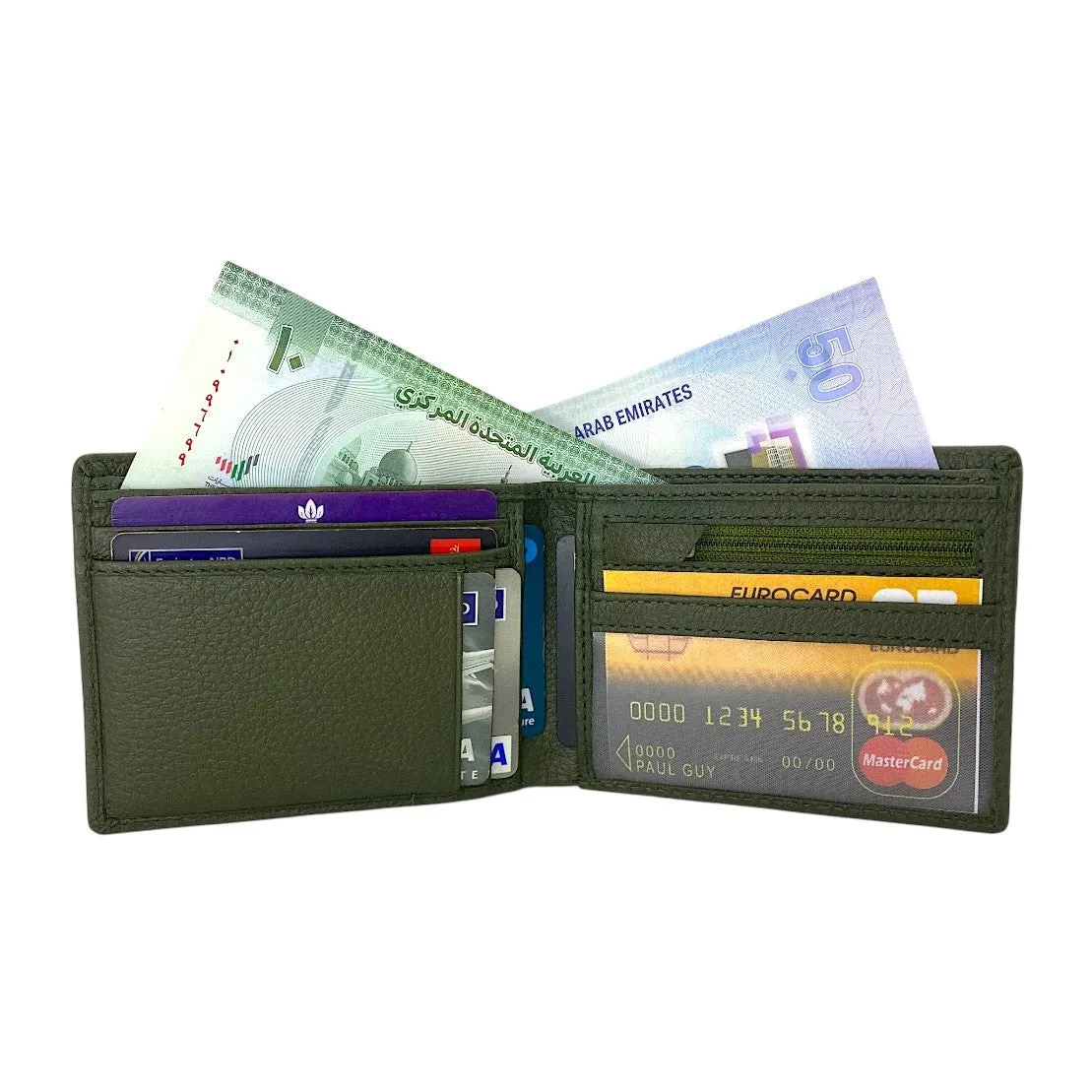 Smooth Top Grain Billfold Wallet # 1250 ZIP PKT