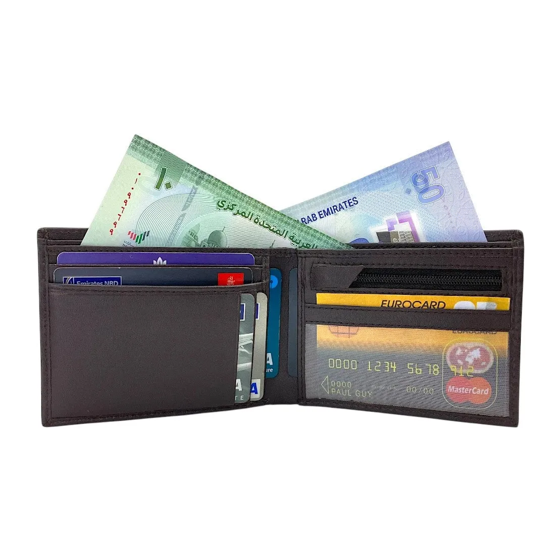 Smooth Top Grain Billfold Wallet # 1250 ZIP PKT