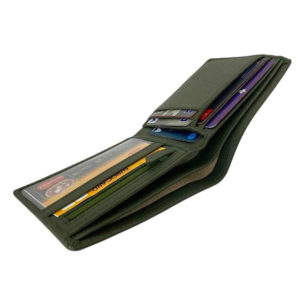 Smooth Top Grain Billfold Wallet # 1250 ZIP PKT