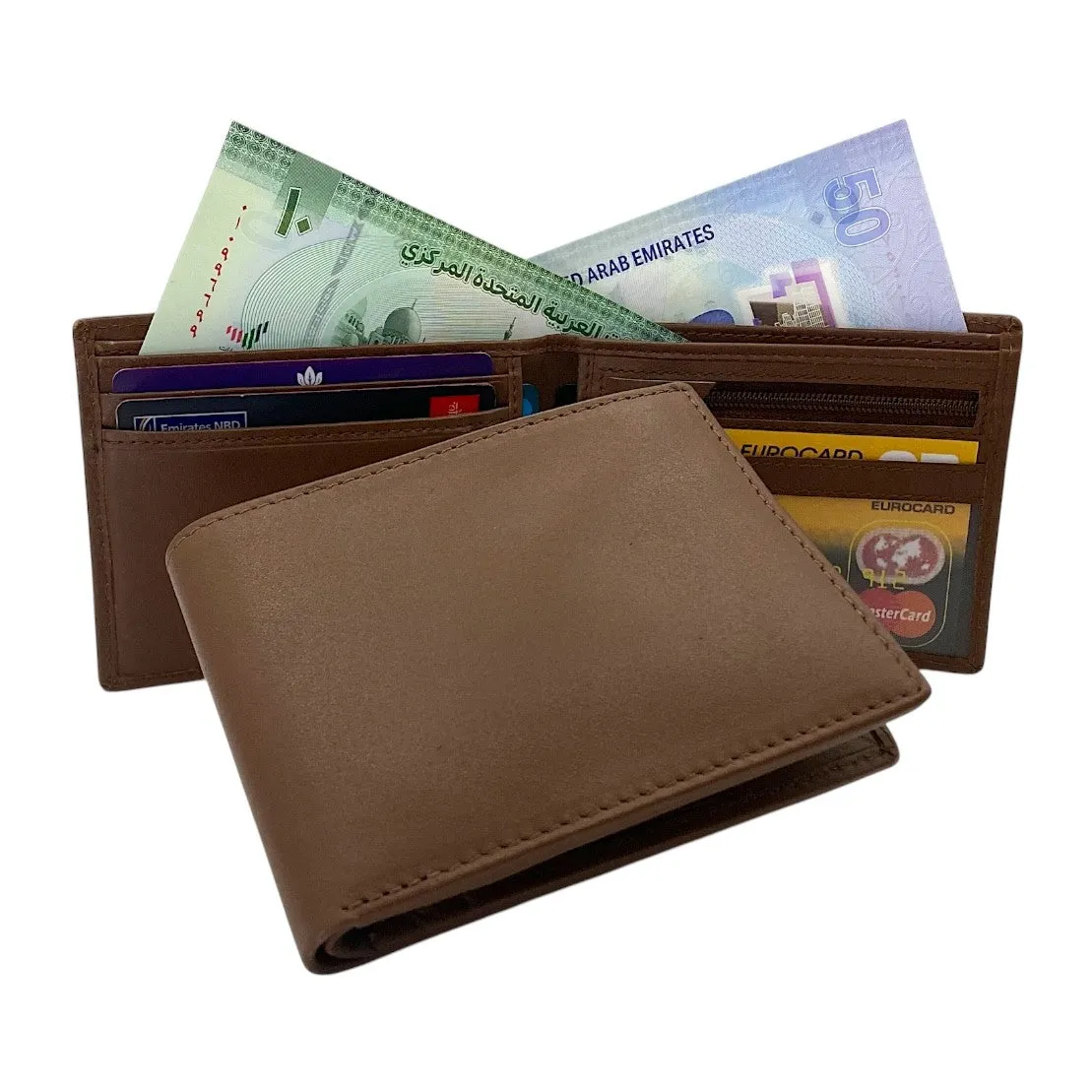 Smooth Top Grain Billfold Wallet # 1250 ZIP PKT
