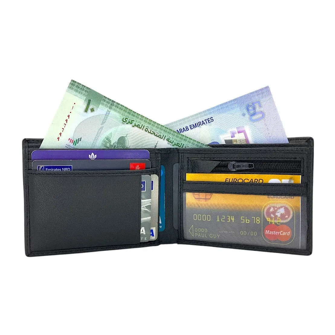 Smooth Top Grain Billfold Wallet # 1250 ZIP PKT