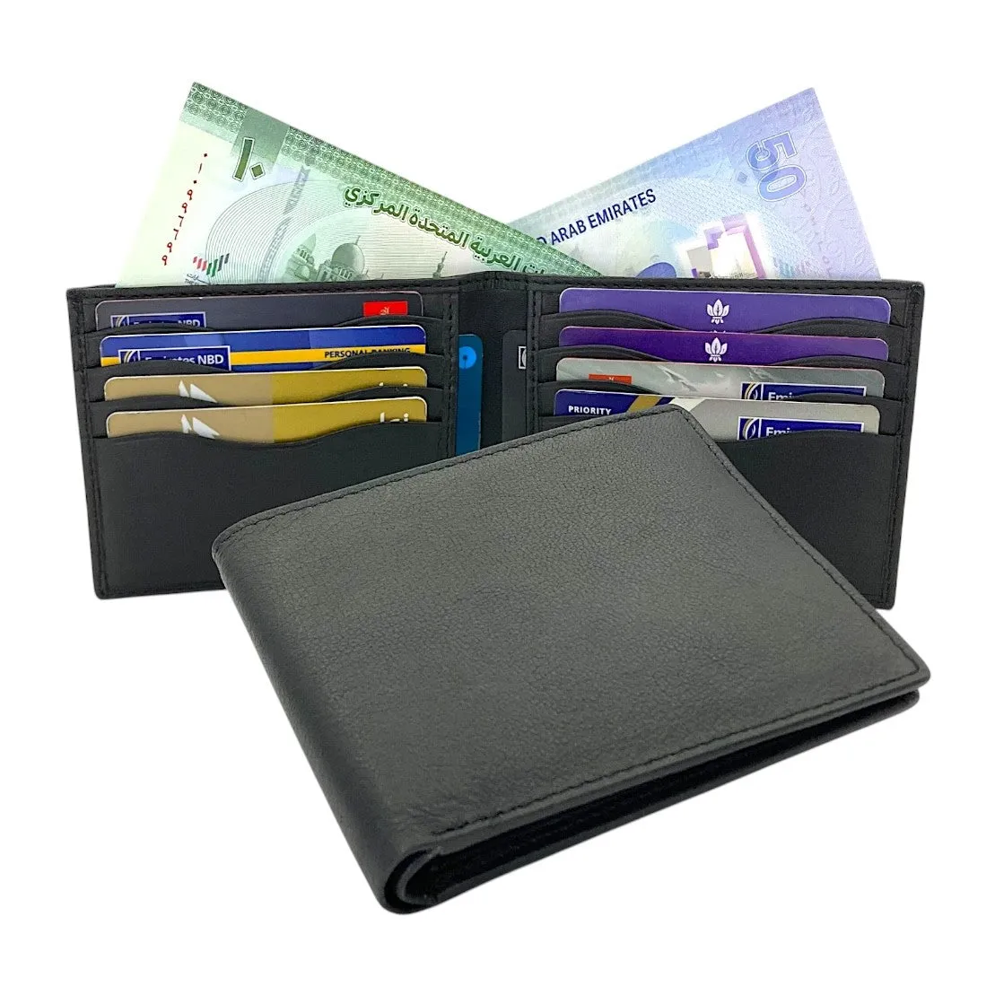 Smooth Top Grain Billfold Wallet # 1608 CC