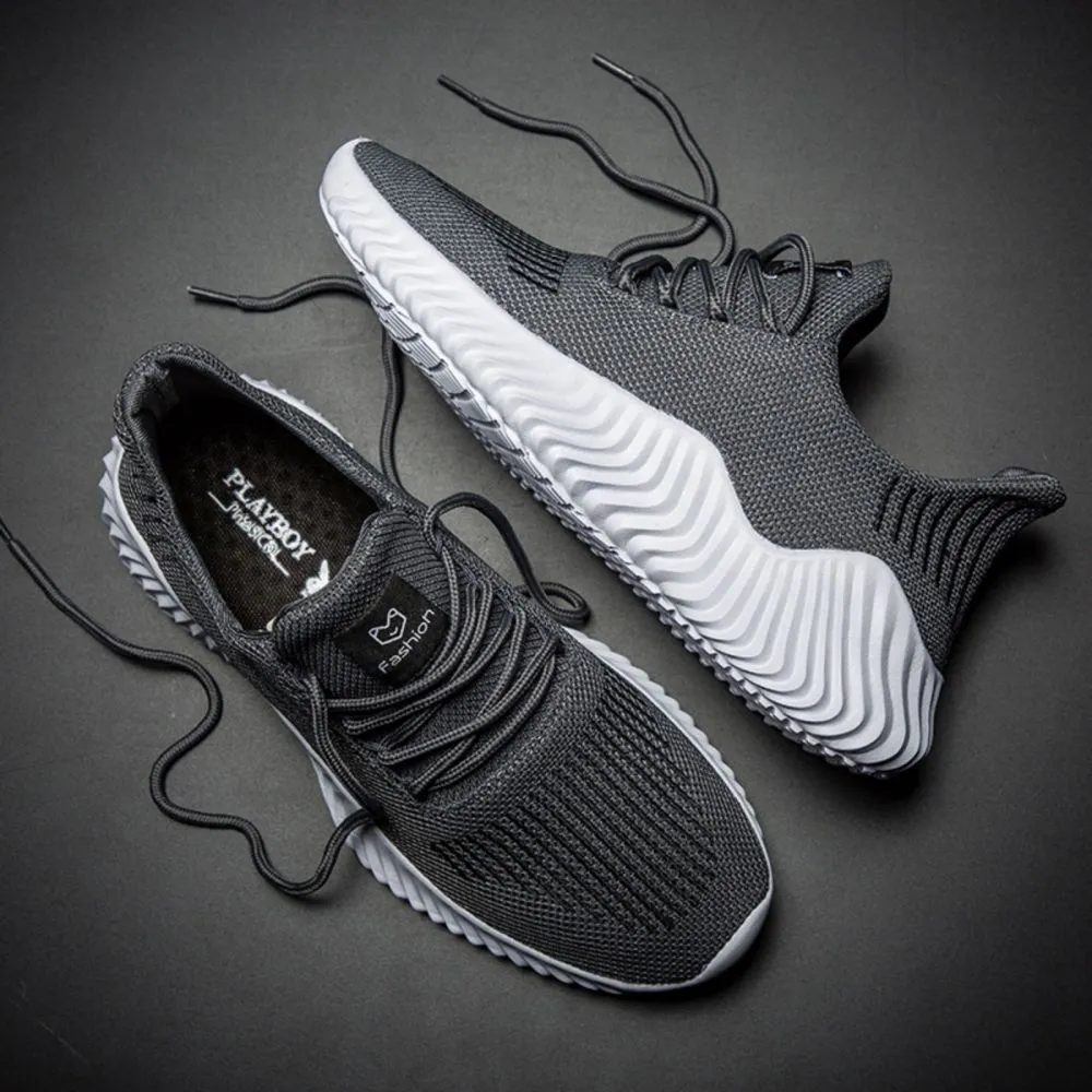 Sneakers Men's Outdoor Road Shoes Breathable Lightweight Non-Slip - Grey Size US11.5 = US47