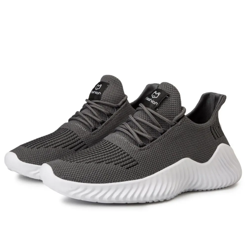 Sneakers Men's Outdoor Road Shoes Breathable Lightweight Non-Slip - Grey Size US11.5 = US47
