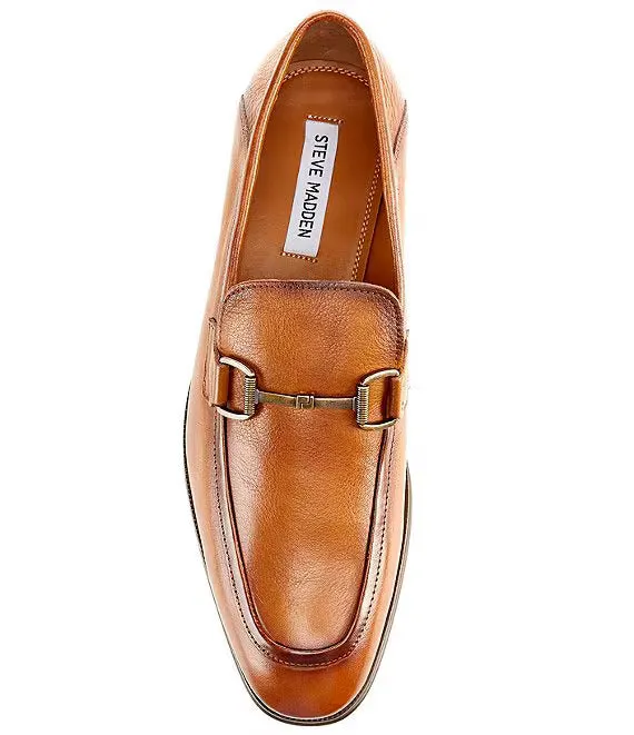 Steve Madden Men's Caspin Bit Dress Loafers  Color Tan Leather Size 9.5