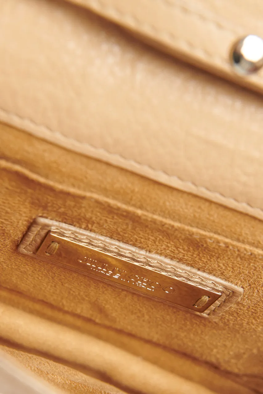 Tan Grained Calfskin Leather Rebel Preowned Crossbody Bag