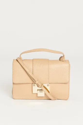 Tan Grained Calfskin Leather Rebel Preowned Crossbody Bag