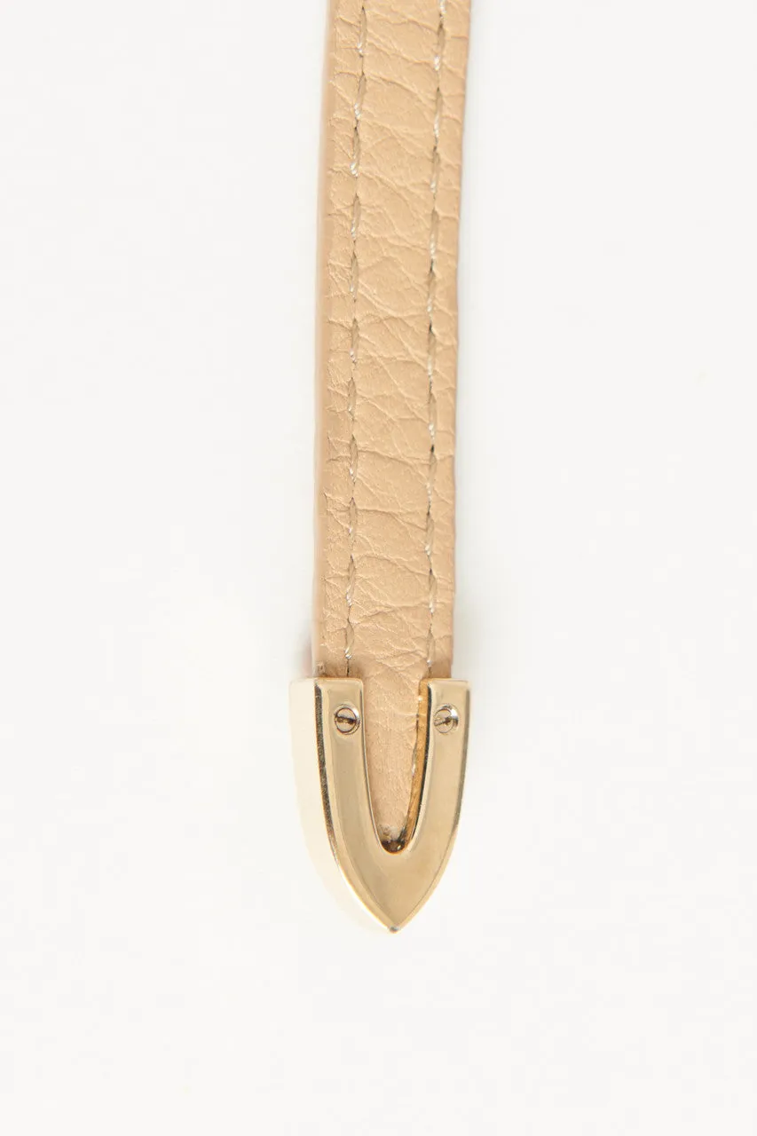 Tan Grained Calfskin Leather Rebel Preowned Crossbody Bag