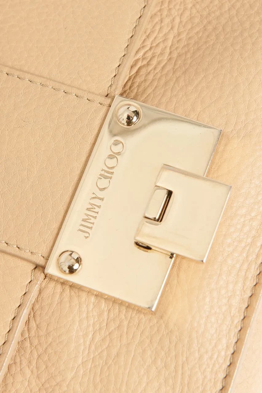 Tan Grained Calfskin Leather Rebel Preowned Crossbody Bag