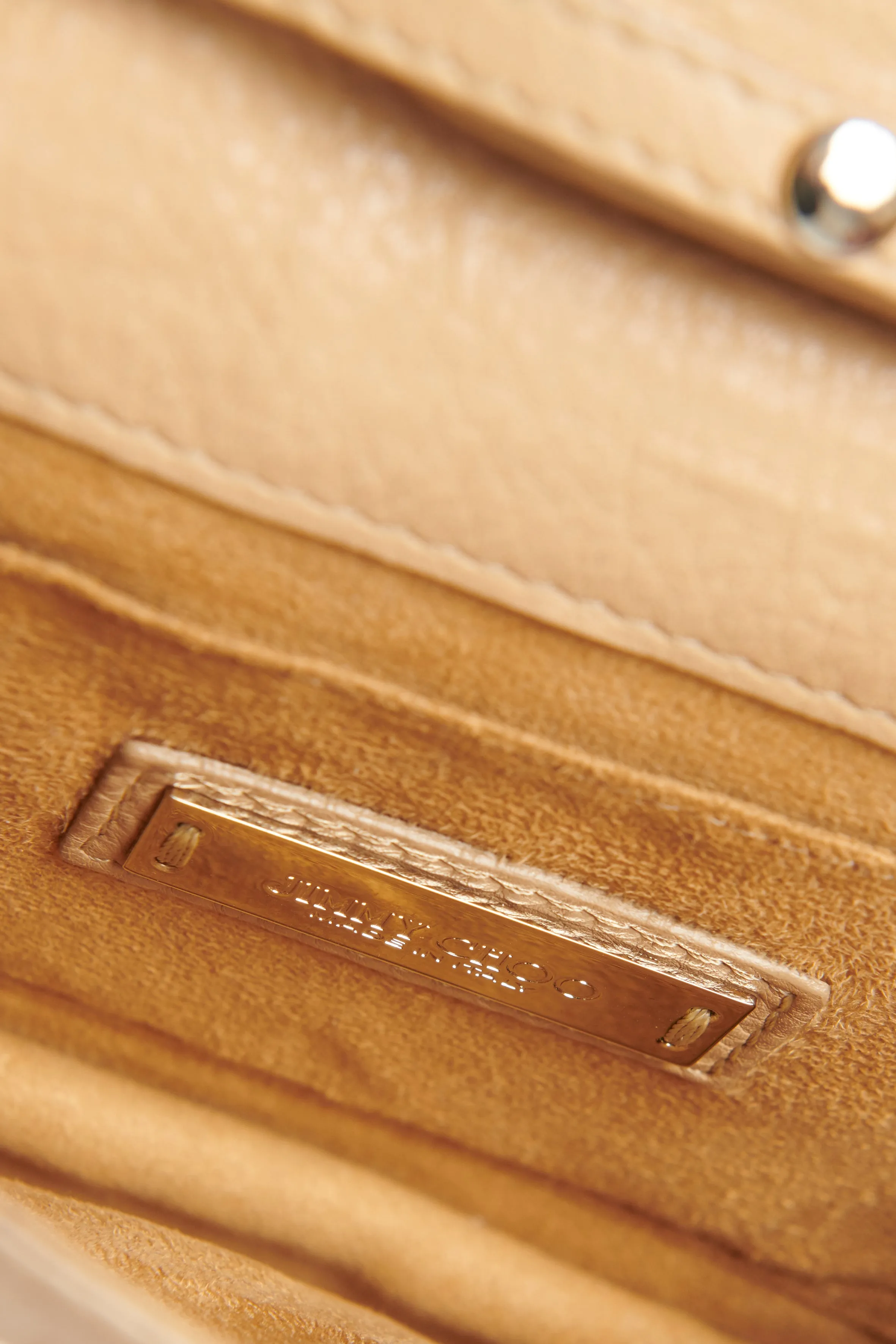 Tan Grained Calfskin Leather Rebel Preowned Crossbody Bag