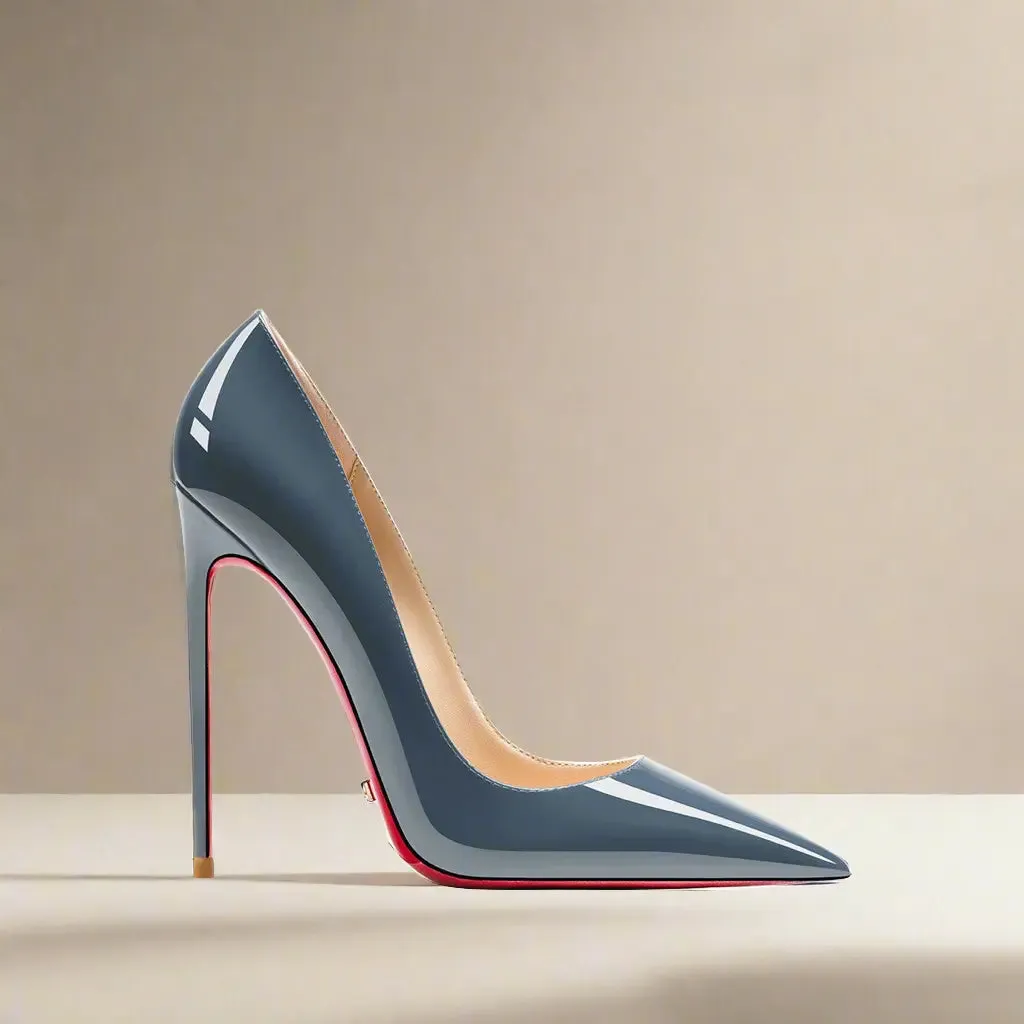 Tatianna Blue Red Bottom Heels
