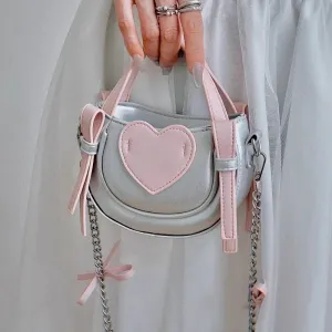 TAVIMART  -  All Match Girls Heart Patchwork Shoulder Bag Casual Elegant Chic Fashion Handbags Women Vintage Y2k Aesthetic Ins Crossbody Bags