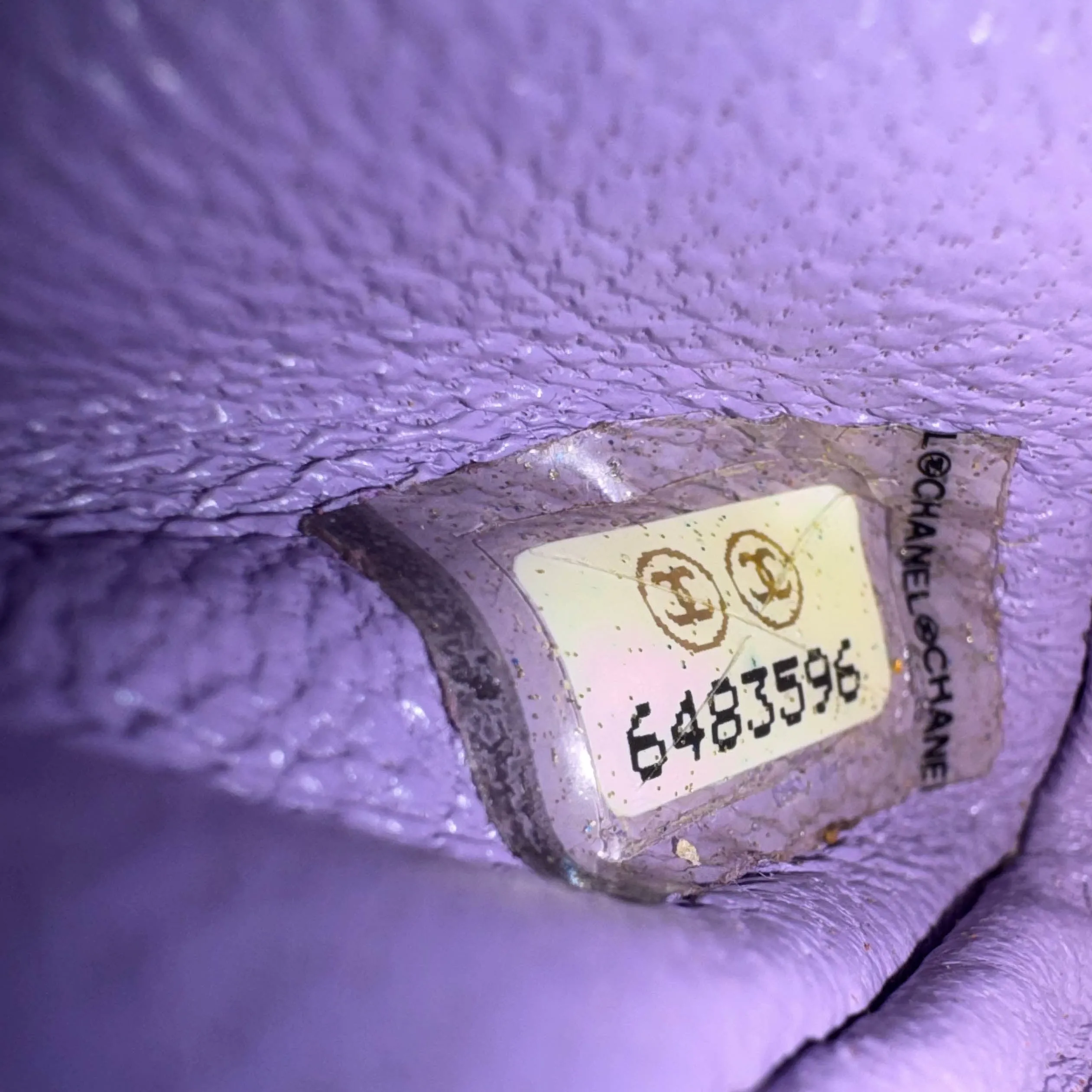 TImeless Classic Mini Single Flap Puple Cotton Shoulder Bag