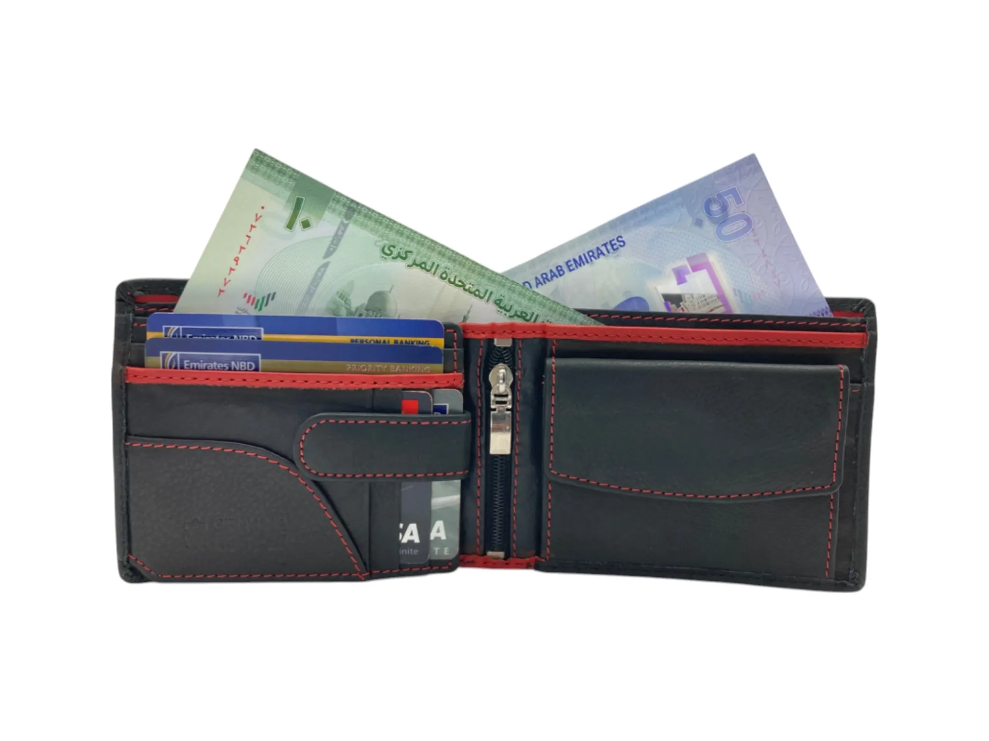 Top Grain Napa Leather Card & Coin Billfold Wallet # 2012B