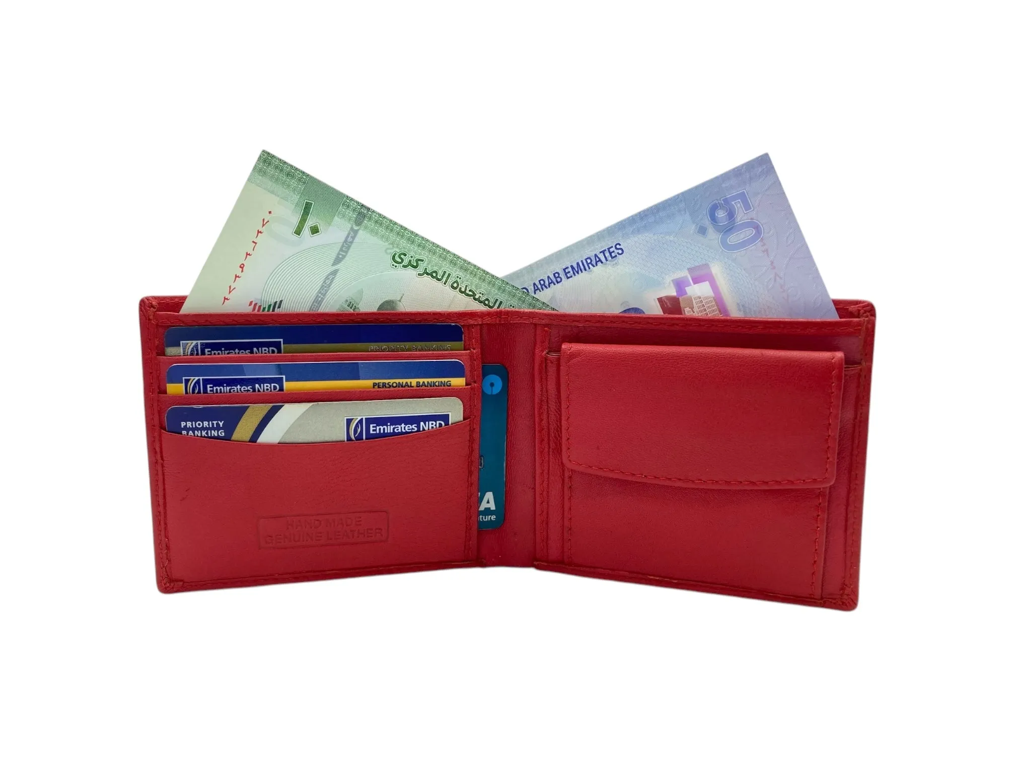 Top Grain Napa Leather Card & Coin Billfold Wallet # 891