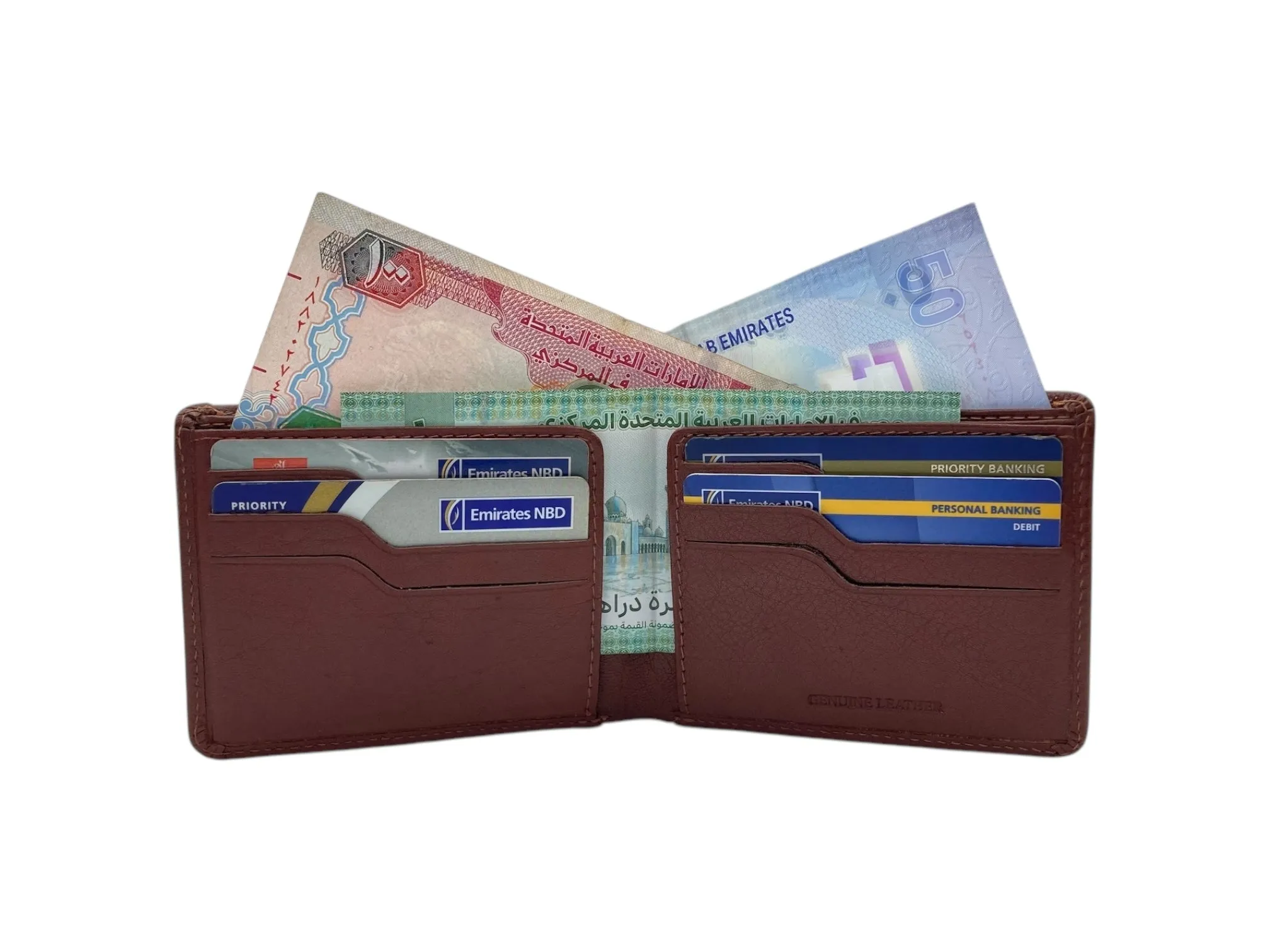 Top Grain Slim & Compact Leather  Billfold Wallet # 1589
