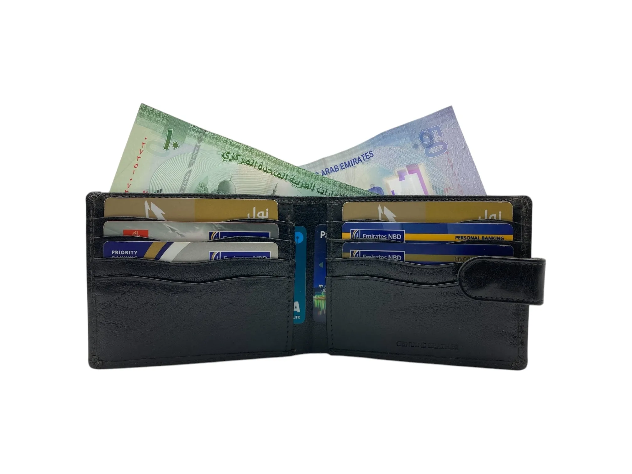 Top Grain Slim & Compact Leather  Billfold Wallet # 1608 [LOOP]