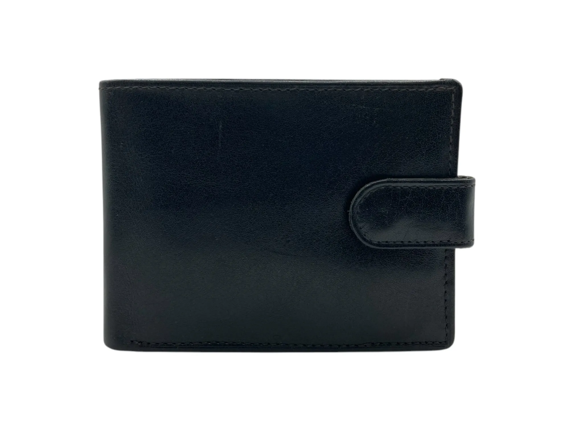 Top Grain Slim & Compact Leather  Billfold Wallet # 1608 [LOOP]