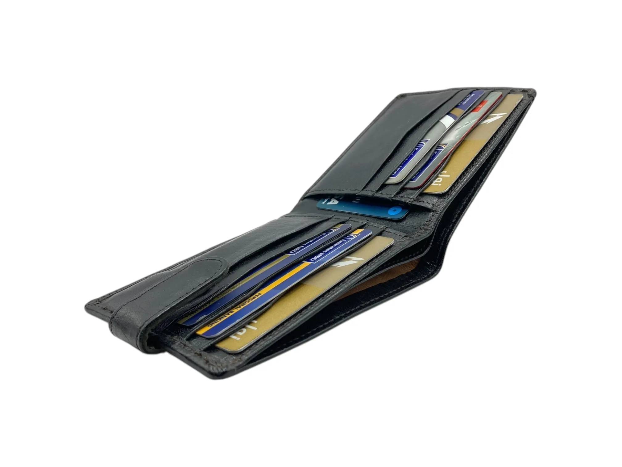 Top Grain Slim & Compact Leather  Billfold Wallet # 1608 [LOOP]