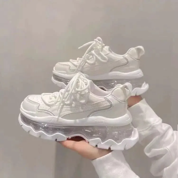 Transparent Sole Women's Sneakers - Vulcanized & Breathable