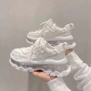 Transparent Sole Women's Sneakers - Vulcanized & Breathable