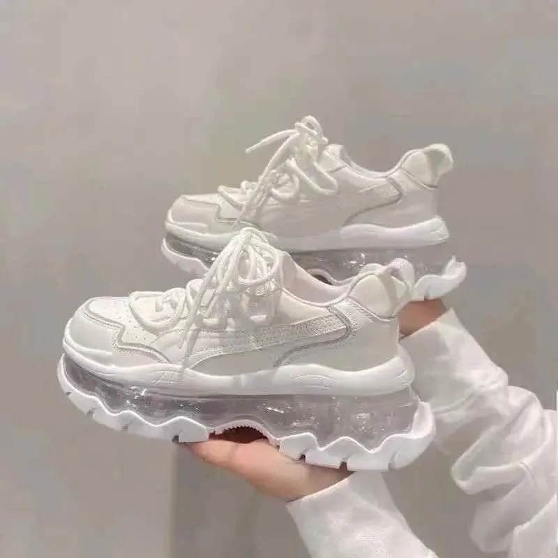 Transparent Sole Women's Sneakers - Vulcanized & Breathable