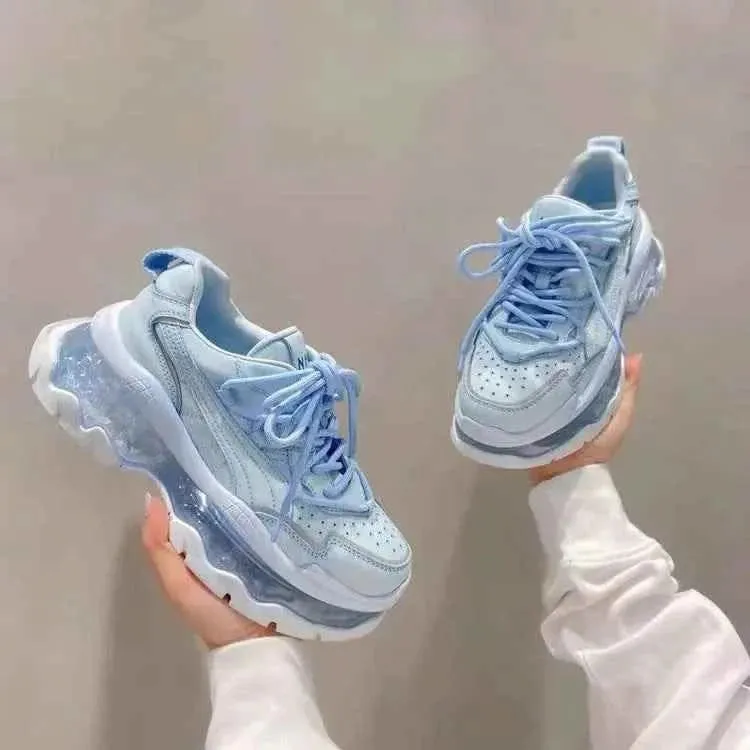 Transparent Sole Women's Sneakers - Vulcanized & Breathable