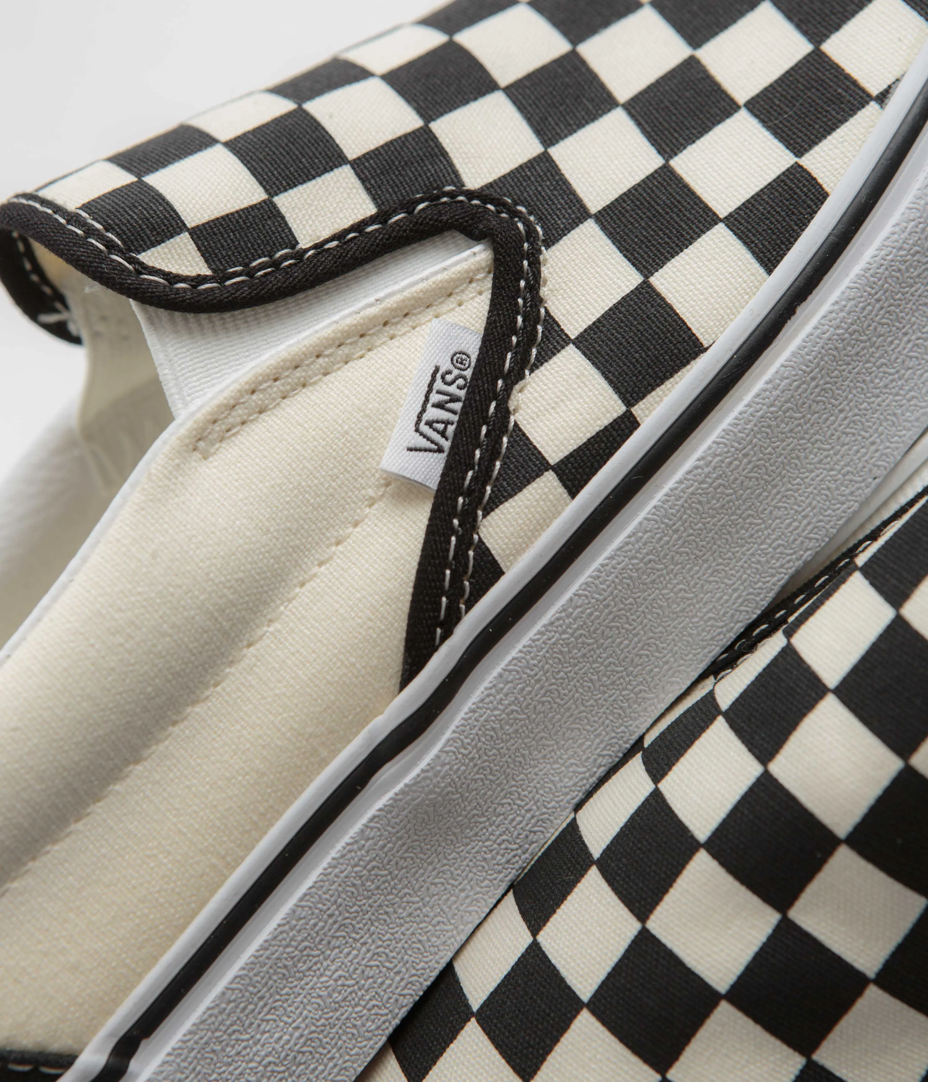 Vans Classic Slip-On Shoes - Black / White Checkerboard
