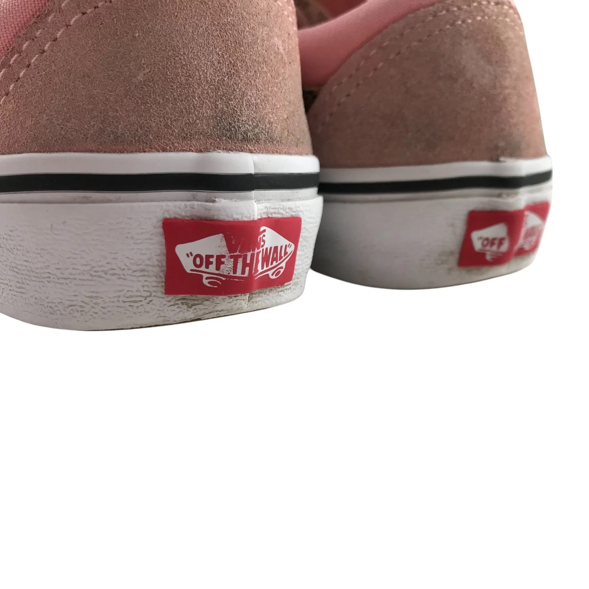 Vans Trainers Shoe Size 3 Pink with Vans Feature Animal Print and White Outer Sole