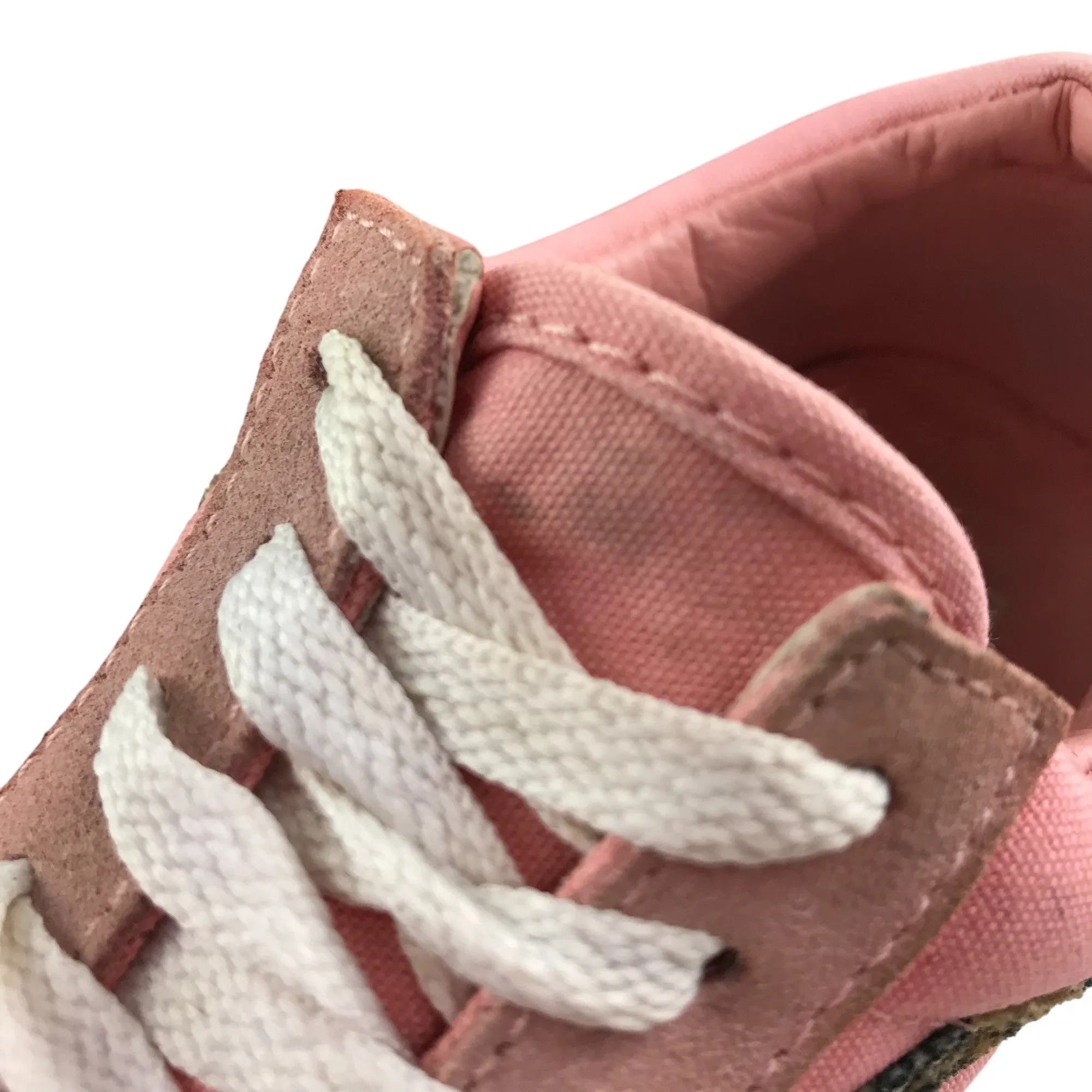 Vans Trainers Shoe Size 3 Pink with Vans Feature Animal Print and White Outer Sole